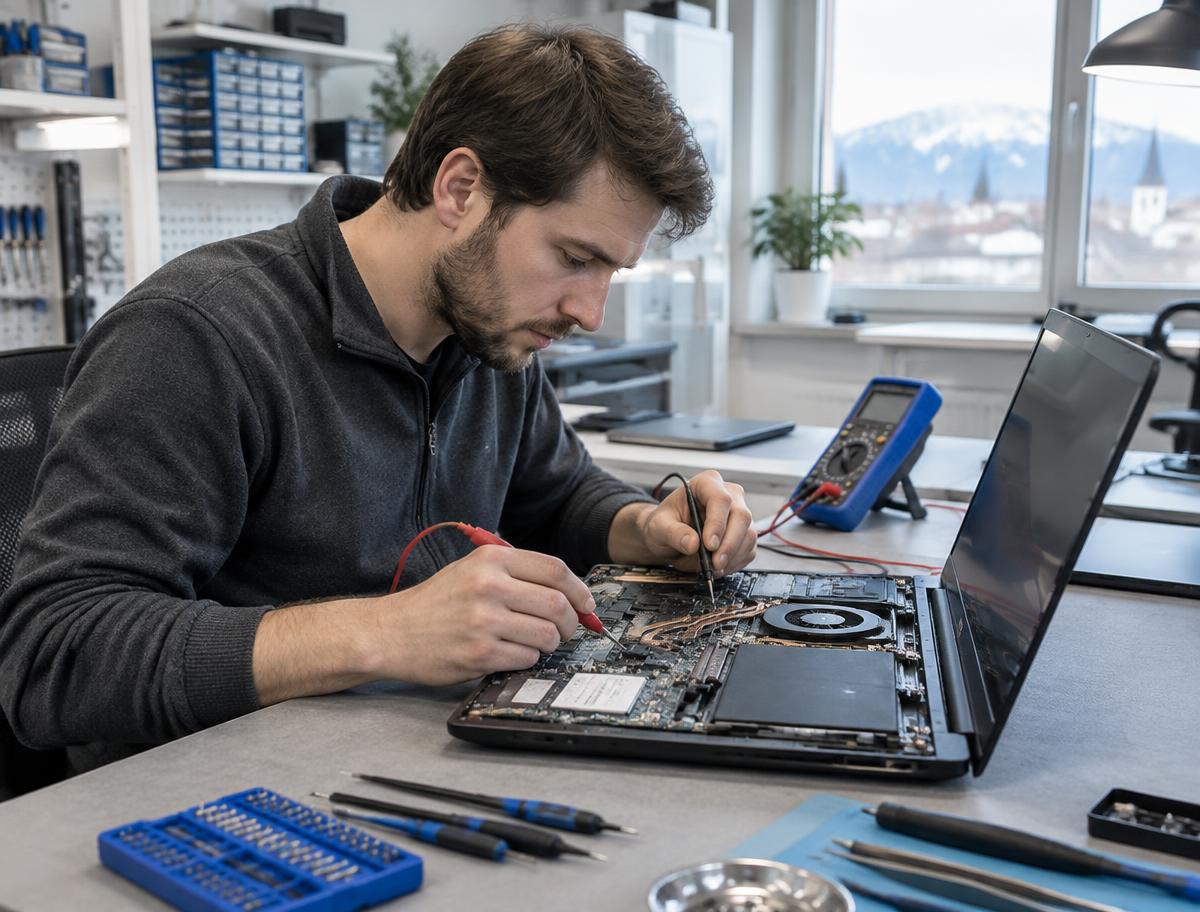 Laptop Reparatur in der Werkstatt